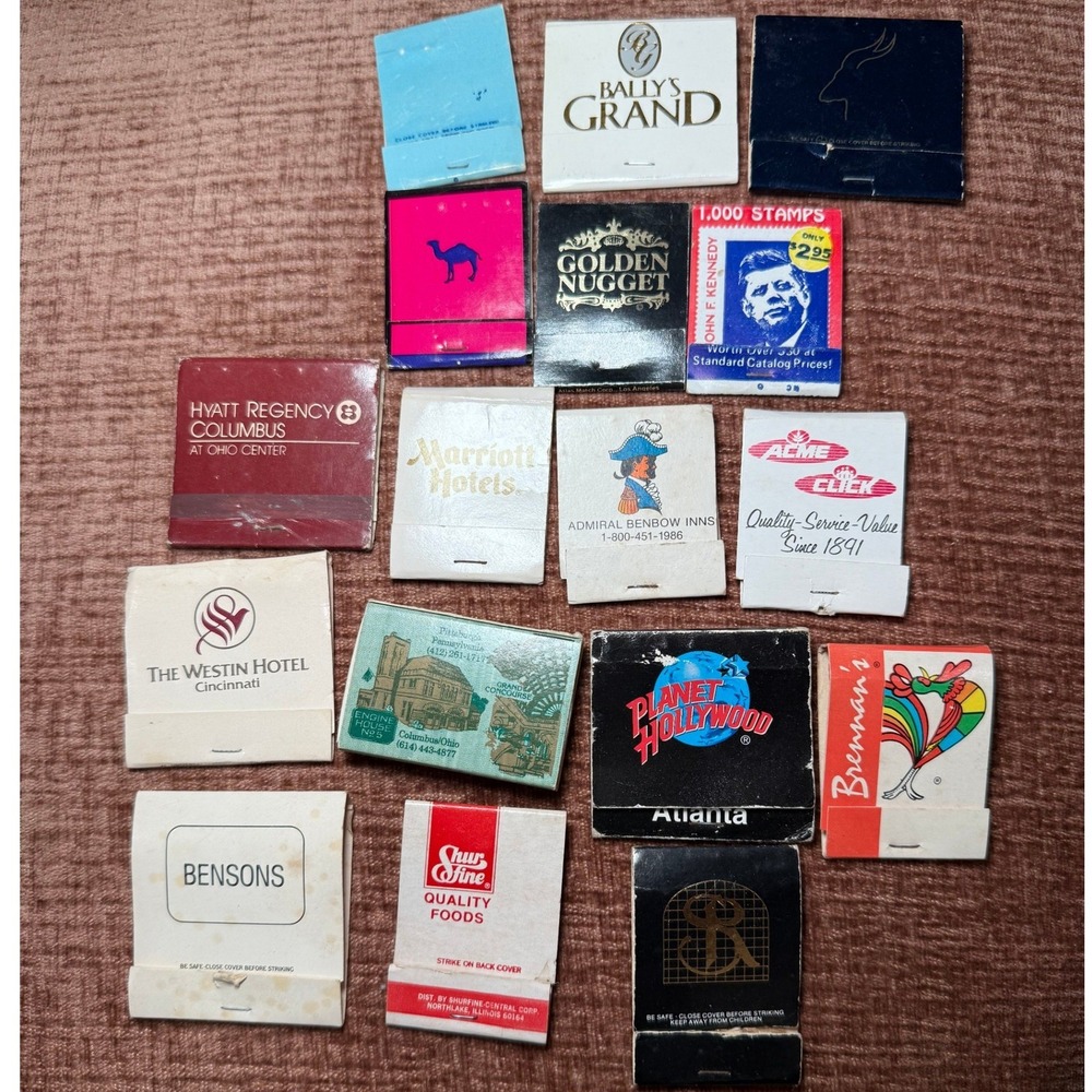 Vintage Hotel Motel Matchbook Lot‎ Ballys Golden Nugget Planet Hollywood Westin
